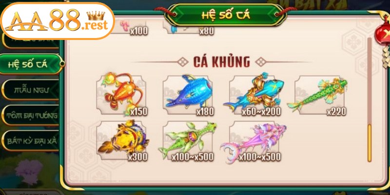 Hệ thống sinh vật biển trong trò chơi bách quỷ dạ hành